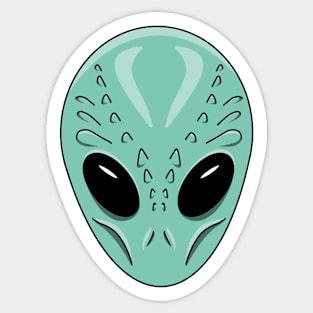 Teal alien Sticker